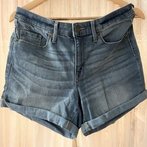Jean Shorts, Medium Wash, Rolled Cuffs